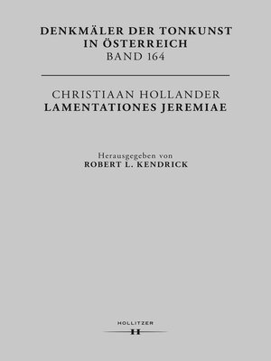 cover image of Christiaan Hollander. Lamentationes Jeremiae
